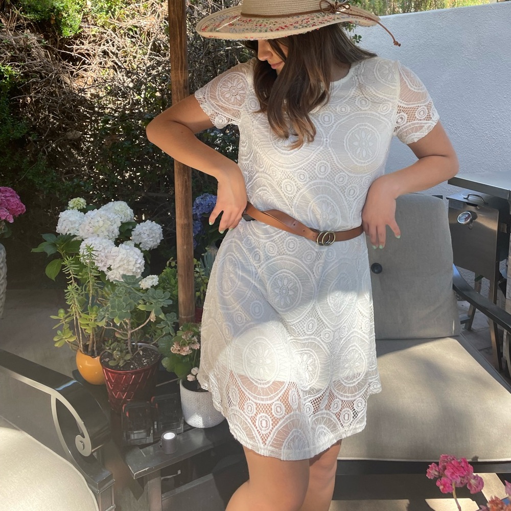Lace white dress